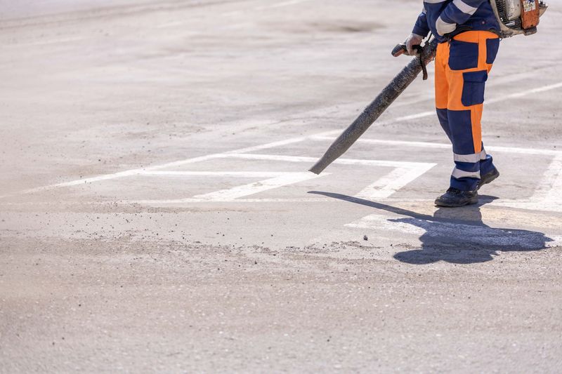Freshly cleaned driveway at a Red Cross North Carolina home